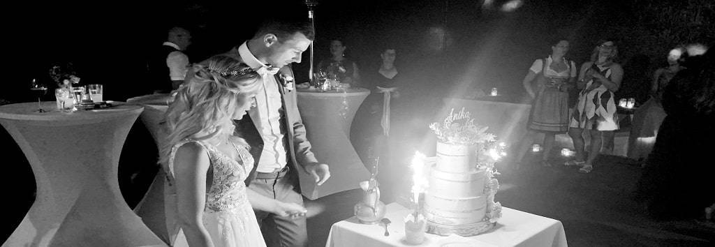 Brautpaar auf einer Hochzeit
